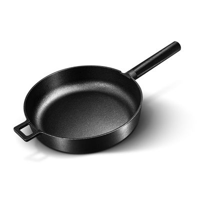 Heat Evenly Thick Bottom Non Stick Pan Cast Iron Skillet Frying Pan 6.5cm Deep